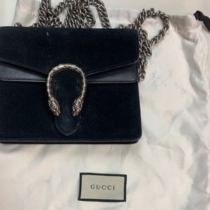 SOLD!!!! Gucci Dionysus Black Suede Small Bag